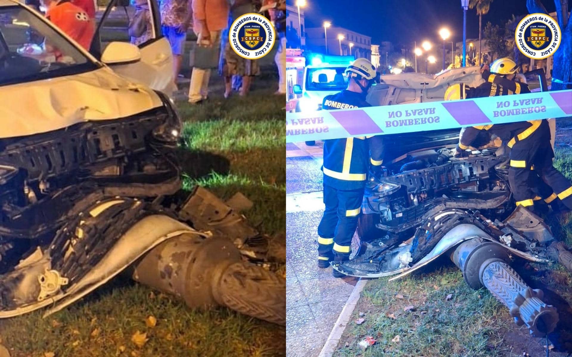El accidente en la plaza del Mamelón de Jerez.