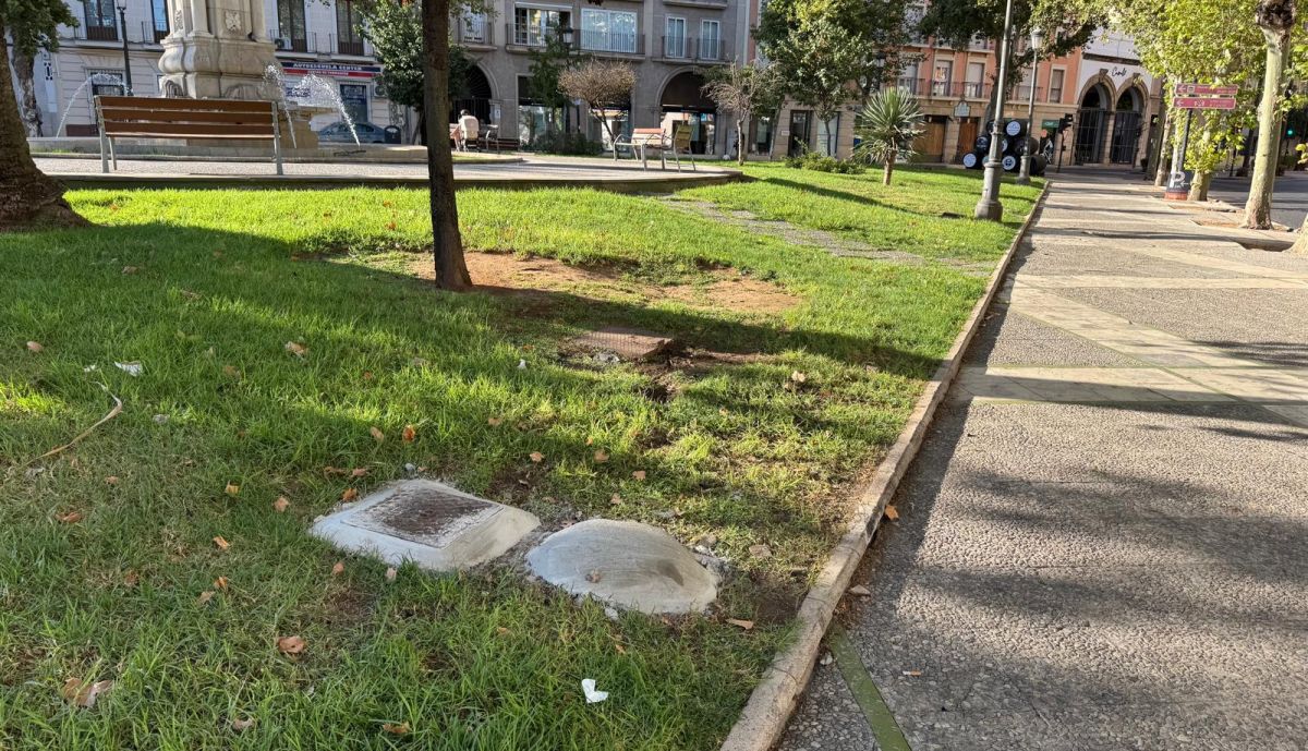 Estado de la zona tras el incidente, este viernes.