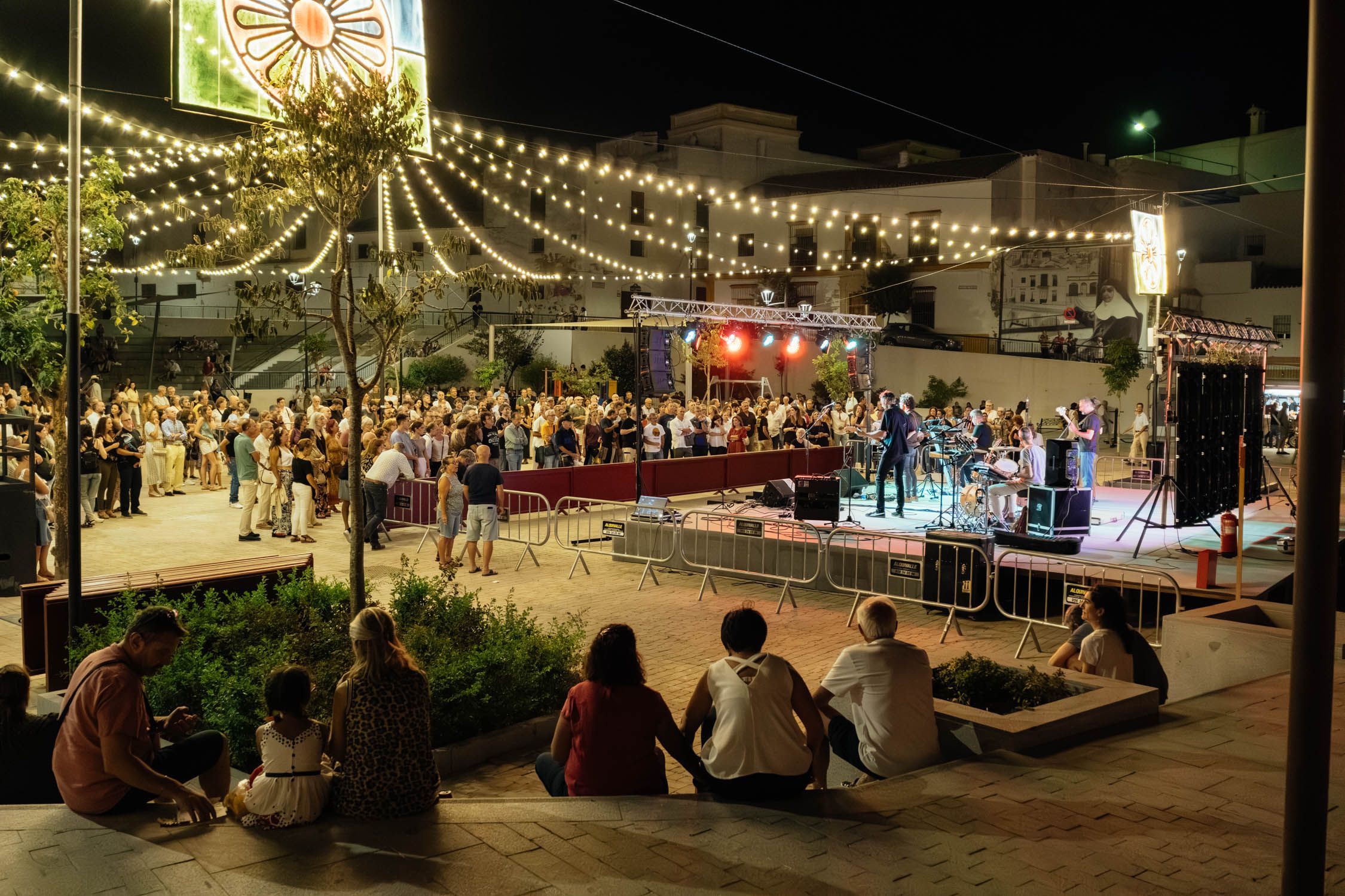 Una imagen del concierto en la plaza Belén.