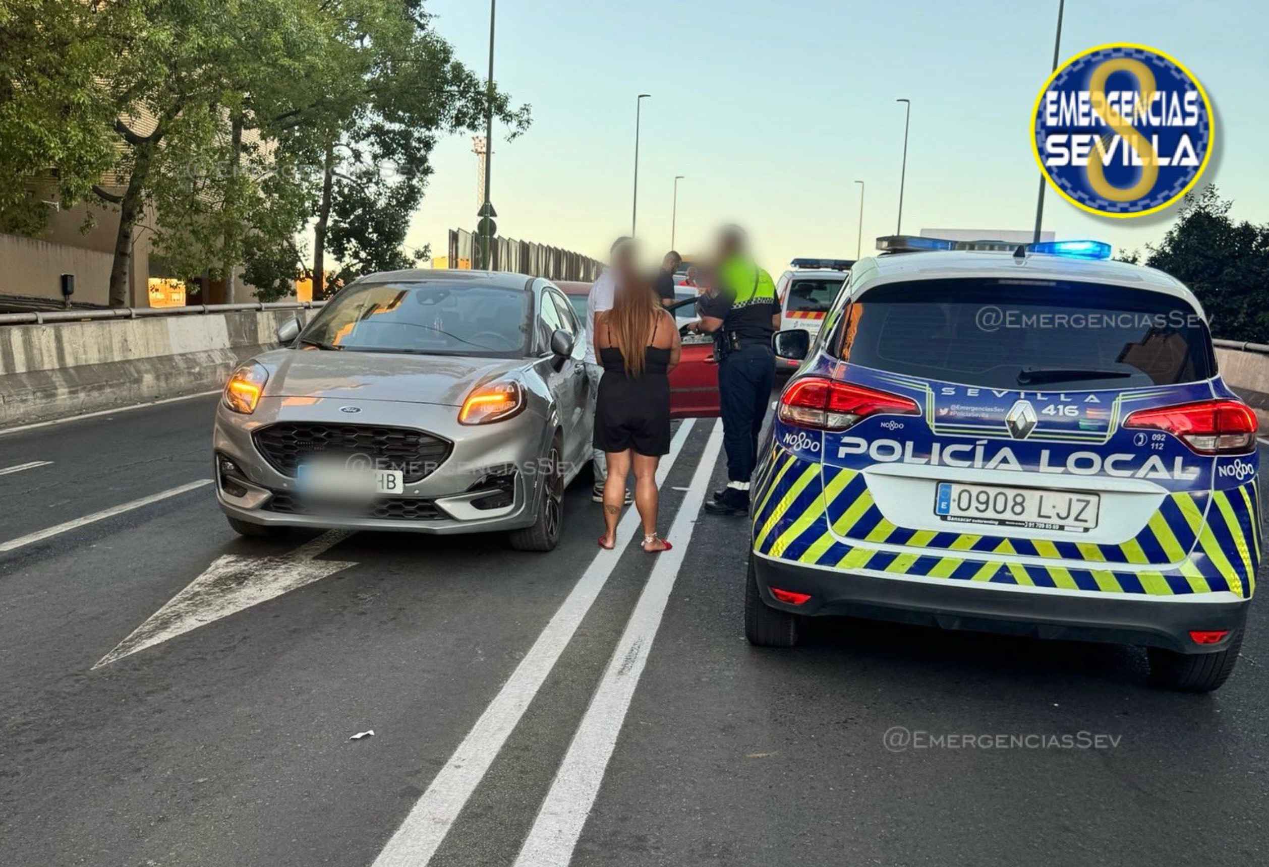 Una imagen tras la triple colisión