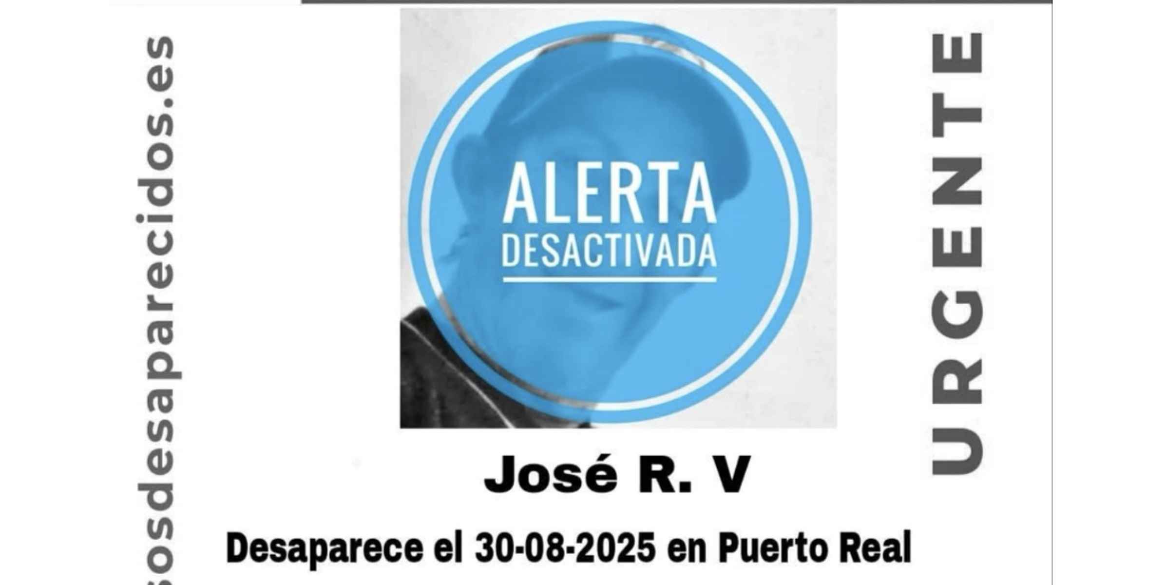 José, vecino de Puerto Real desaparecido el sábado, ha sido localizado.