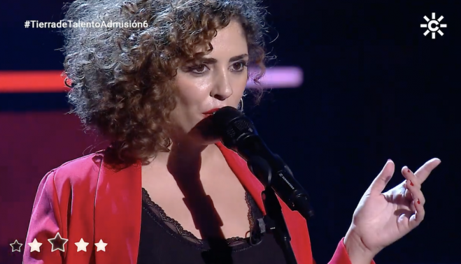 María Rasco actuando en 'Tierra de Talento'.