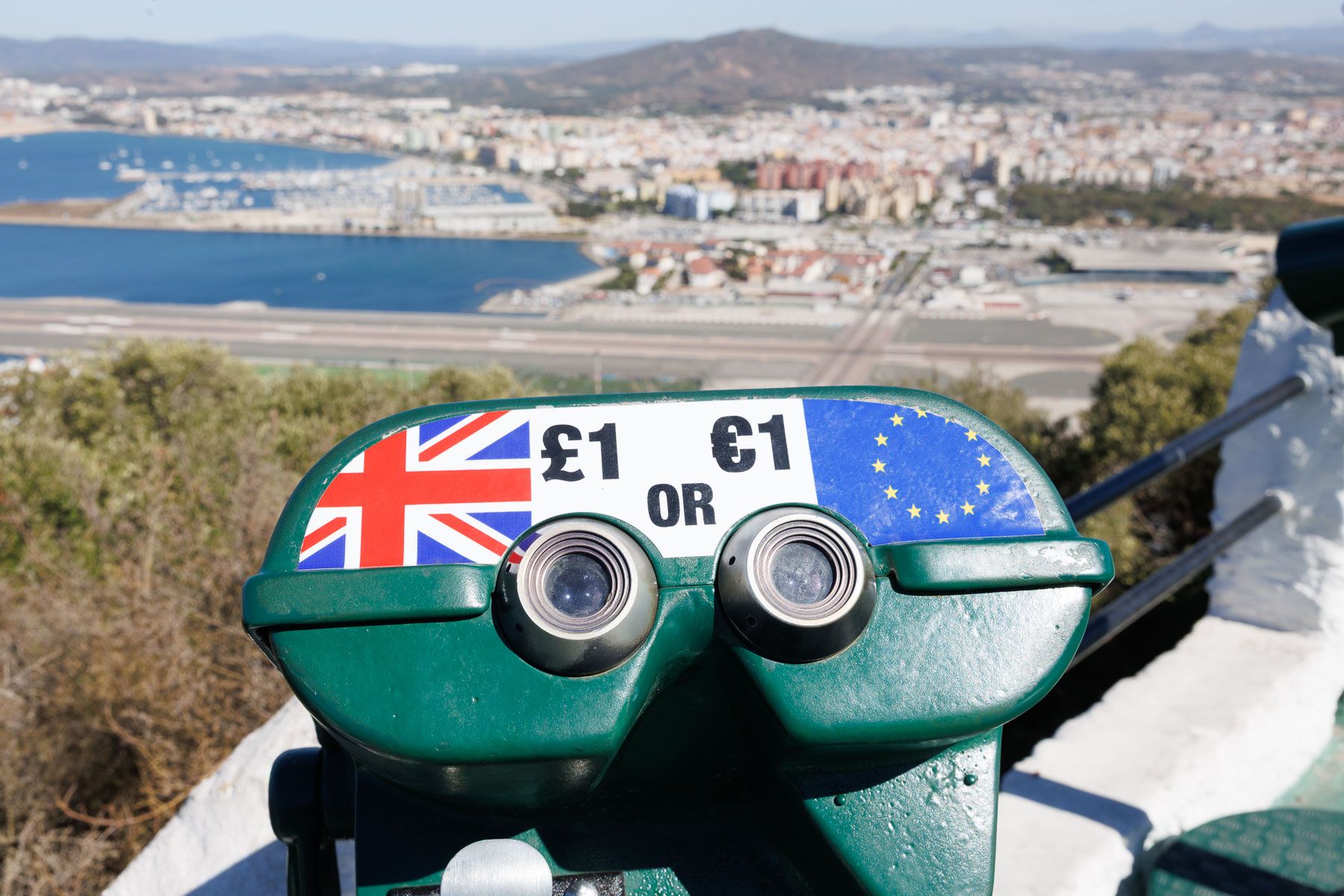 Un mirador desde el Peñón de Gibraltar.