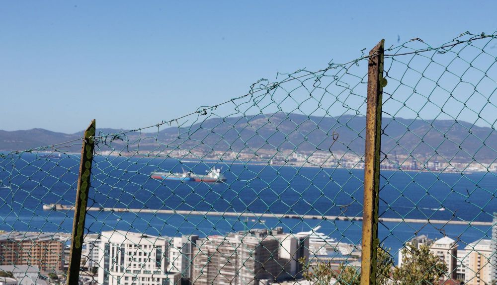 Imagen de la Bahía de Algeciras tomada desde lo alto de la Roca.