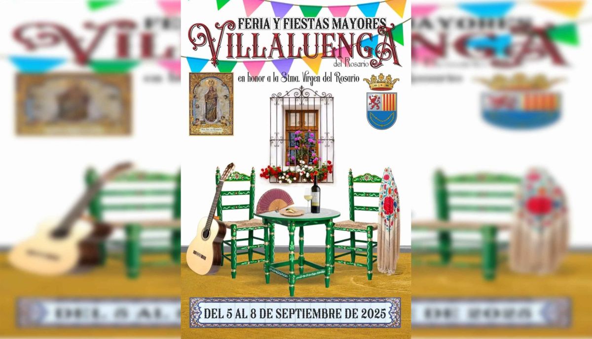 Cartel de la Feria y Fiestas Mayores de Villaluenga del Rosario.