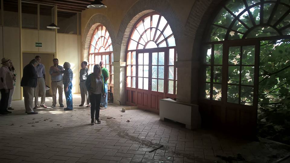 Mamen Sánchez visitando el palacio de Villapanés. 