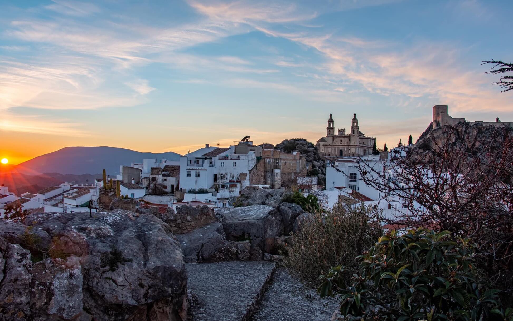 Vista de la localidad de Olvera. 