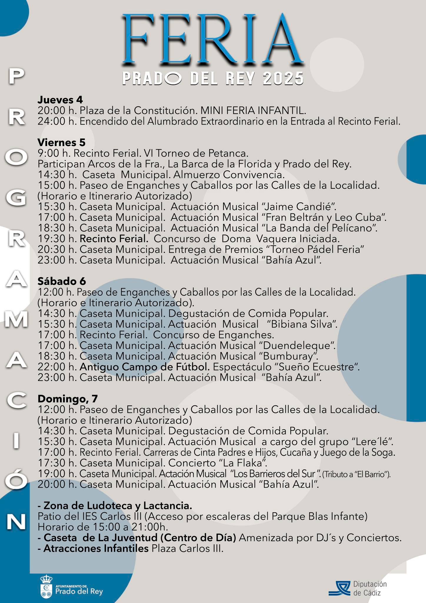 Programación de la Feria de Prado del Rey