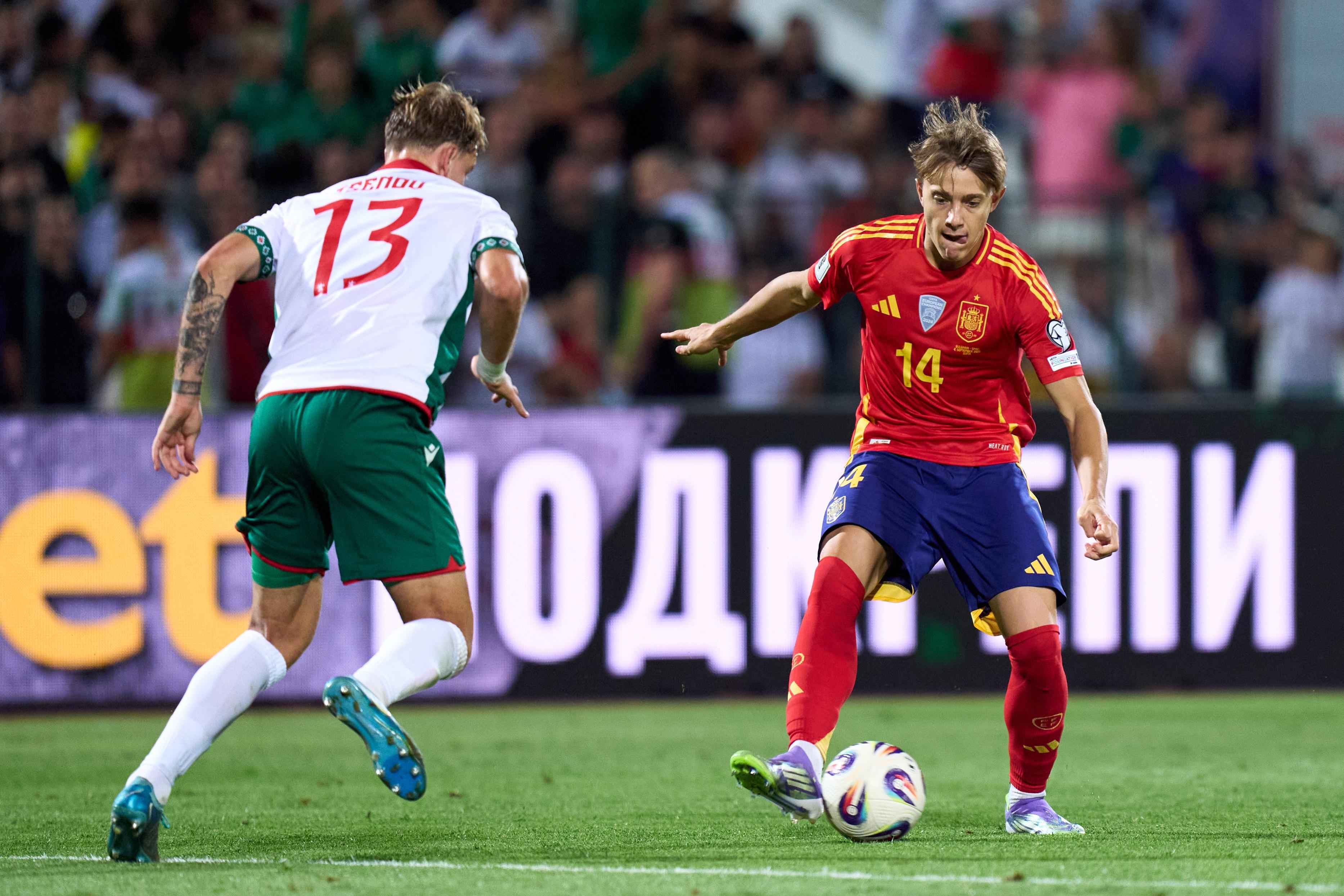 Jesús Rodríguez, en su debut con España.   FOTO: SEFUTBOL