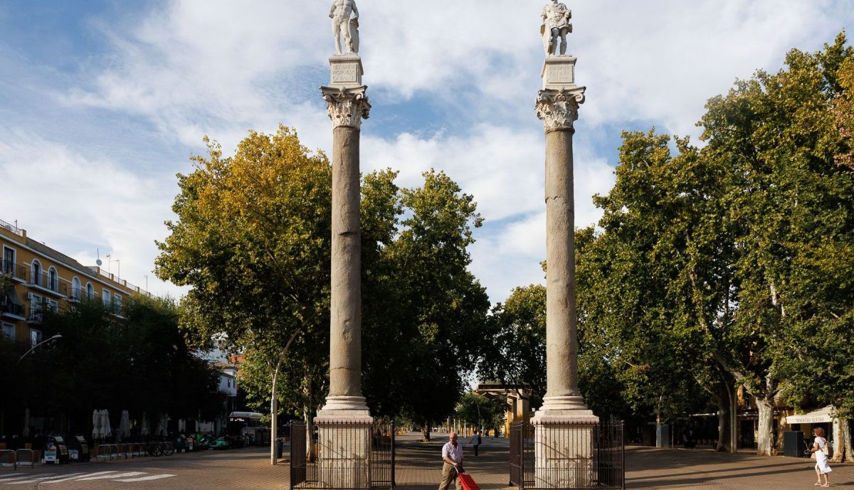 Las columnas de la Alameda de Hércules de Sevilla.