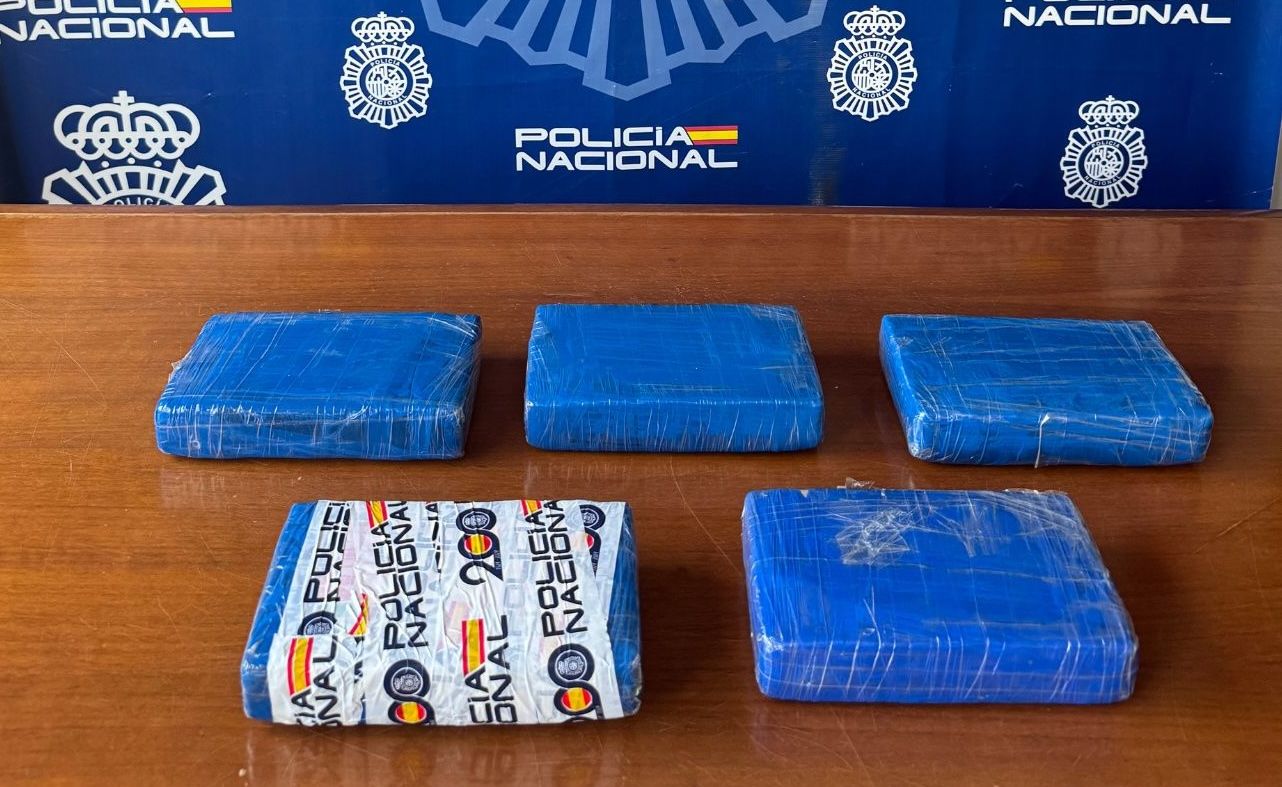 Cocaína de gran pureza incautada en un control policial en Guadalcacín, ELA de Jerez. 