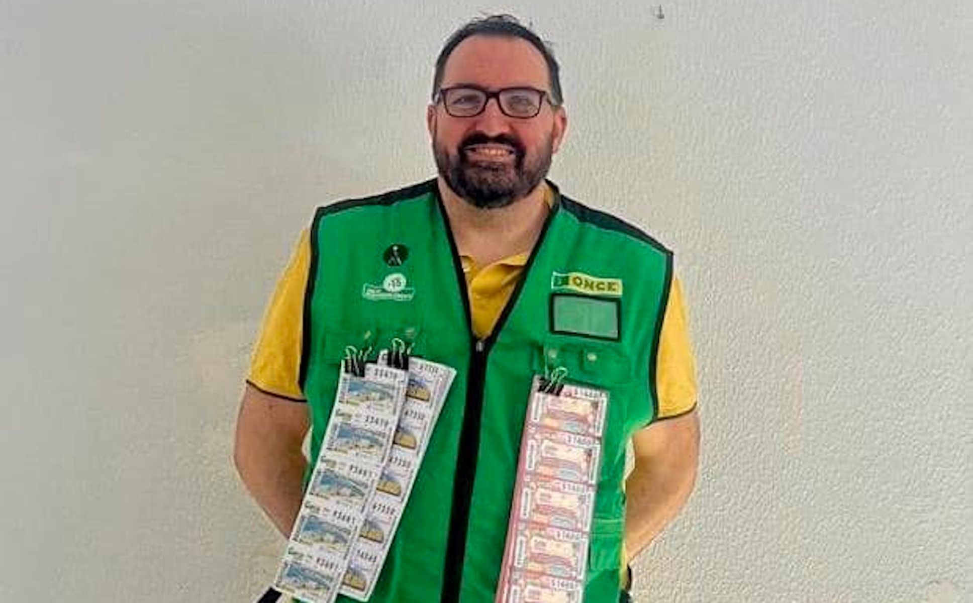 David Cordero, vendedor de la ONCE en Algeciras