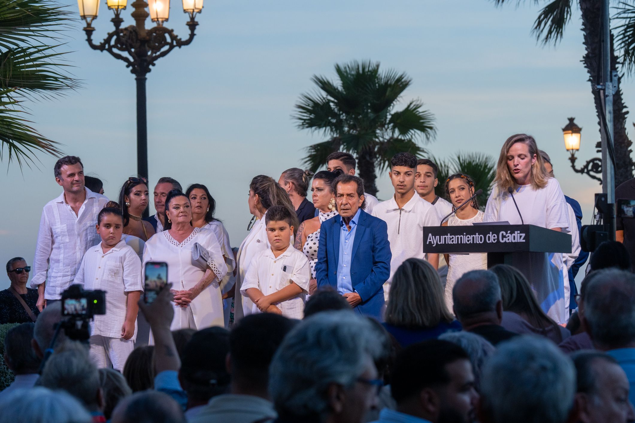 Un momento del homenaje.