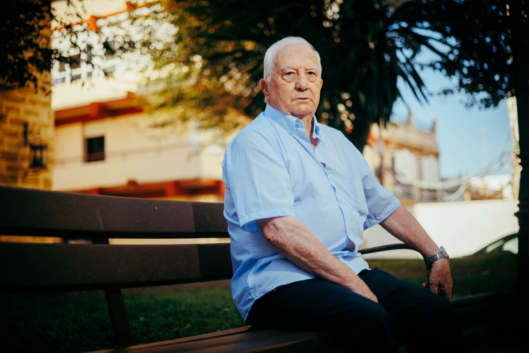 Braulio González, en la plaza del Cristo.