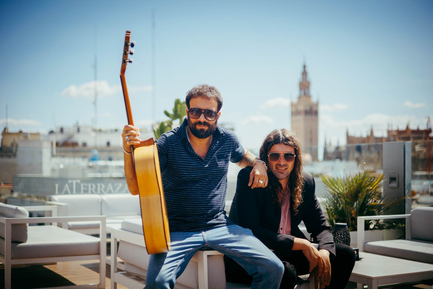 El Canijo de Jerez, con Íñigo Bregel, de Los Estanques, en Sevilla, esta semana.