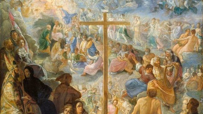 Representación alegórica a la solemnidad de la Exaltación de la Santa Cruz. Representación alegórica a la solemnidad de la Exaltación de la Santa Cruz.