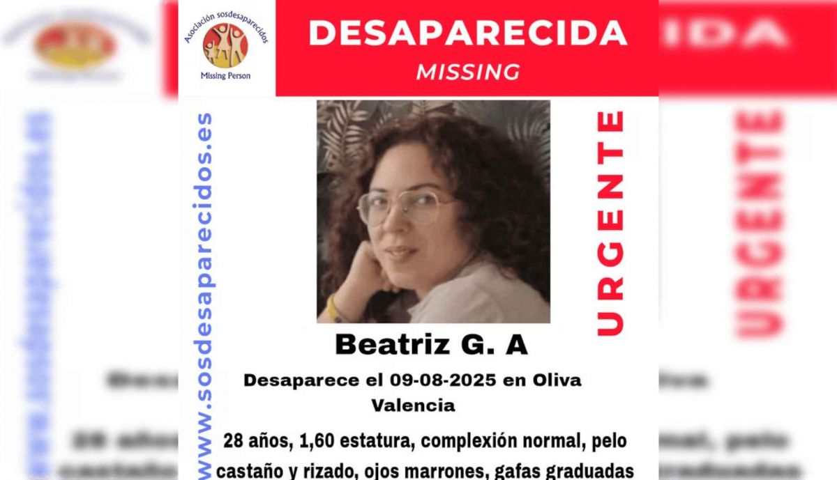 Cartel de búsqueda de Beatriz.