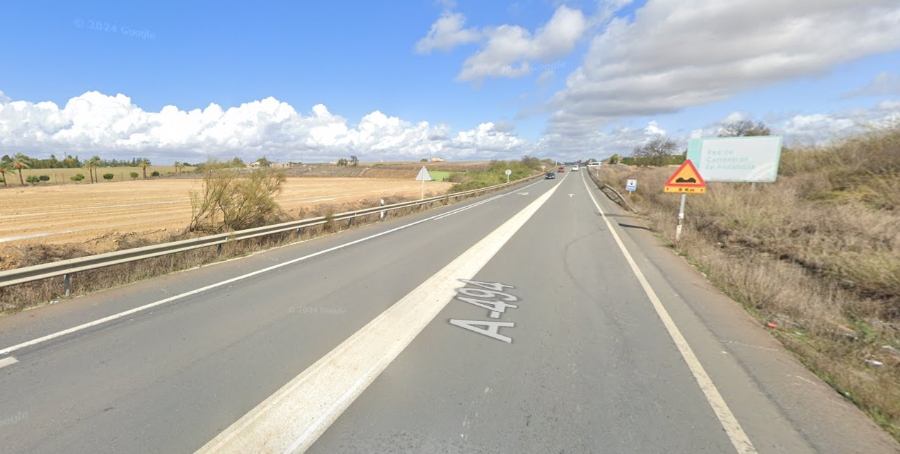 Carretera donde ha ocurrido el trágico accidente. Carretera donde ha ocurrido el trágico accidente.