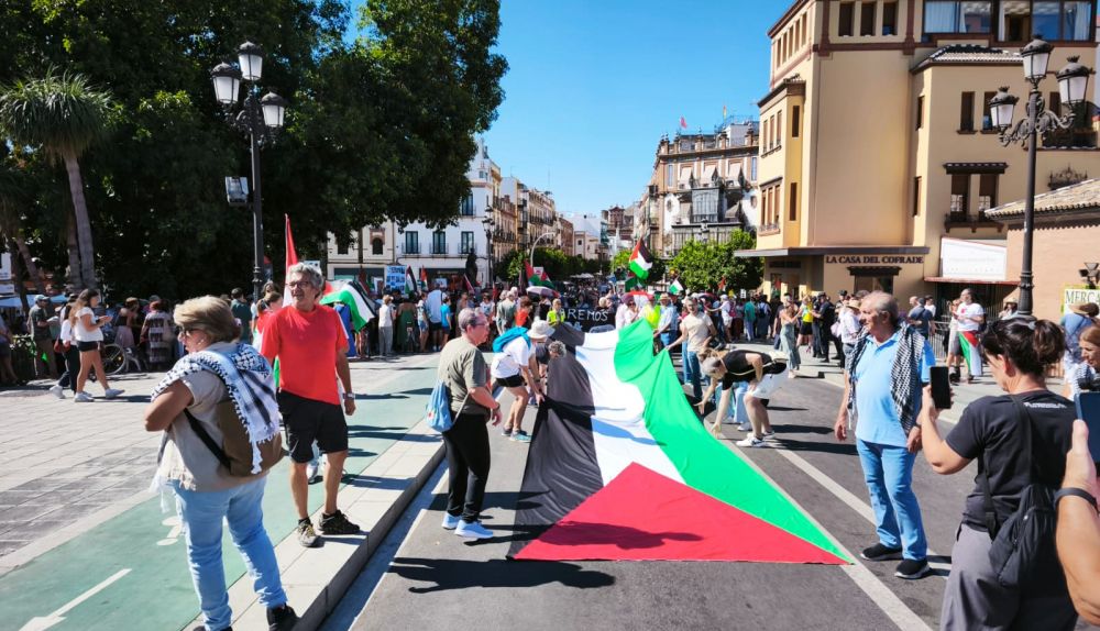 Protesta en Sevilla por Palestina.