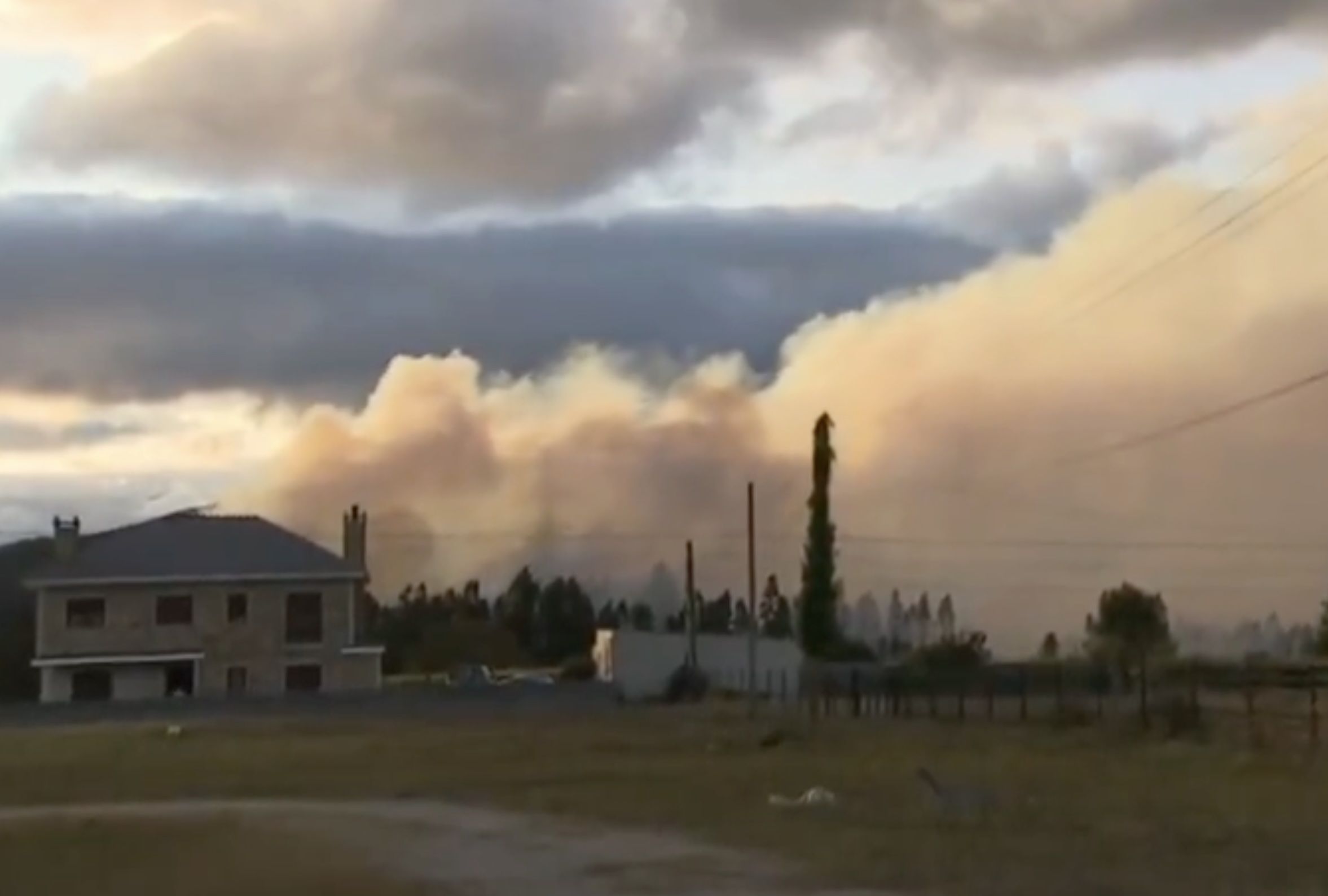 Incendios en Galicia, en una imagen de la televisión gallega.