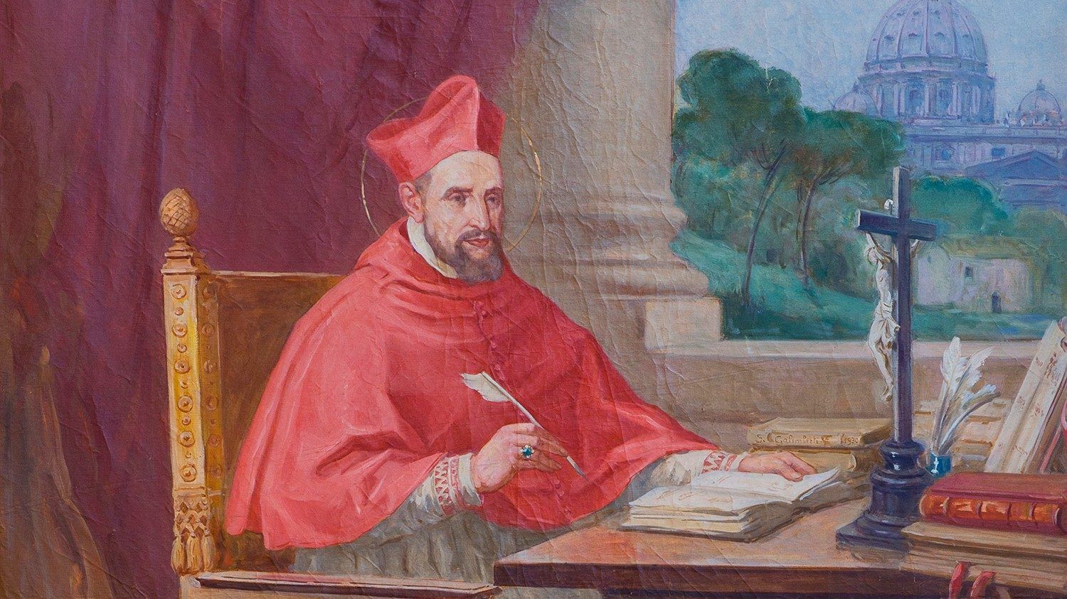 Representación de san Roberto Bellarmino. Representación de san Roberto Bellarmino.