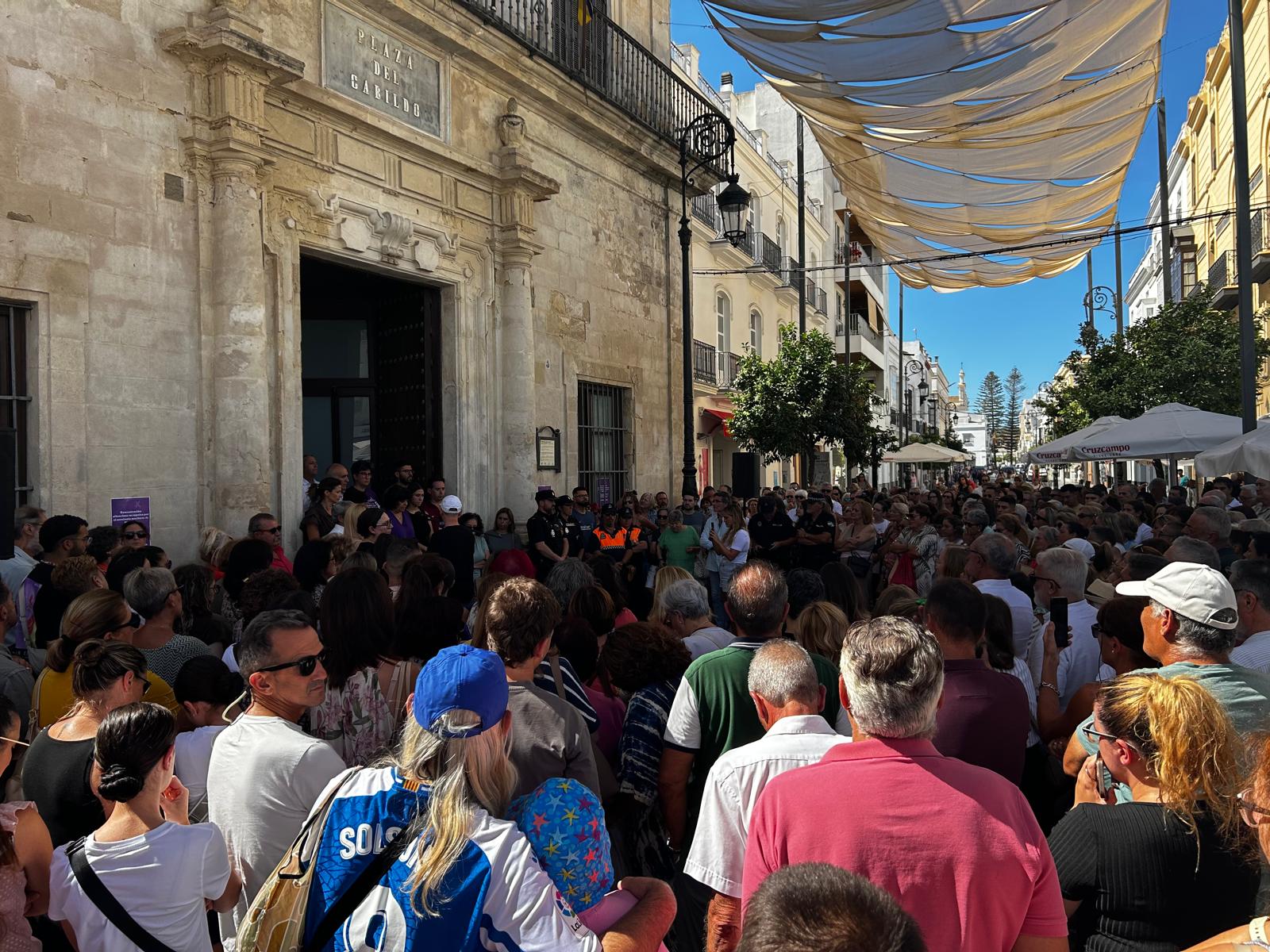 La plaza del Cabildo de Sanlúcar, este fin de semana.