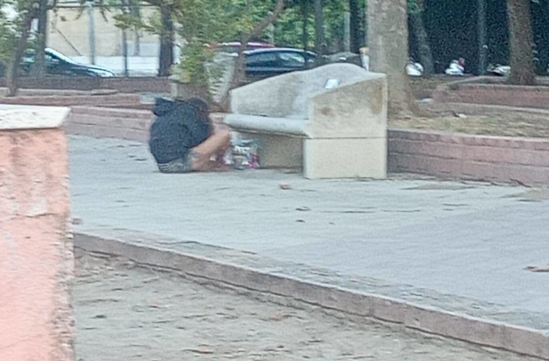 Una de las escenas habituales en la plaza