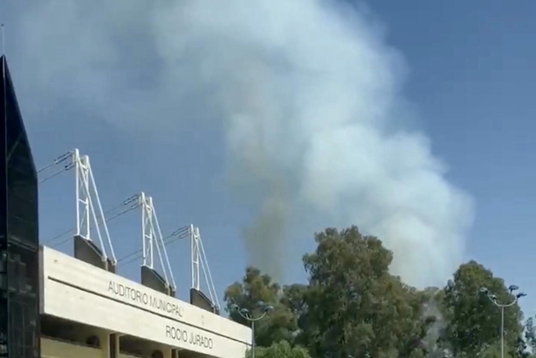 Columna de humo detectada en Sevilla.