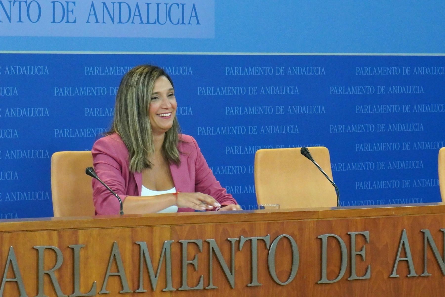 María Márquez, del PSOE A, en el Parlamento, este miércoles. María Márquez, del PSOE A, en el Parlamento, este miércoles.