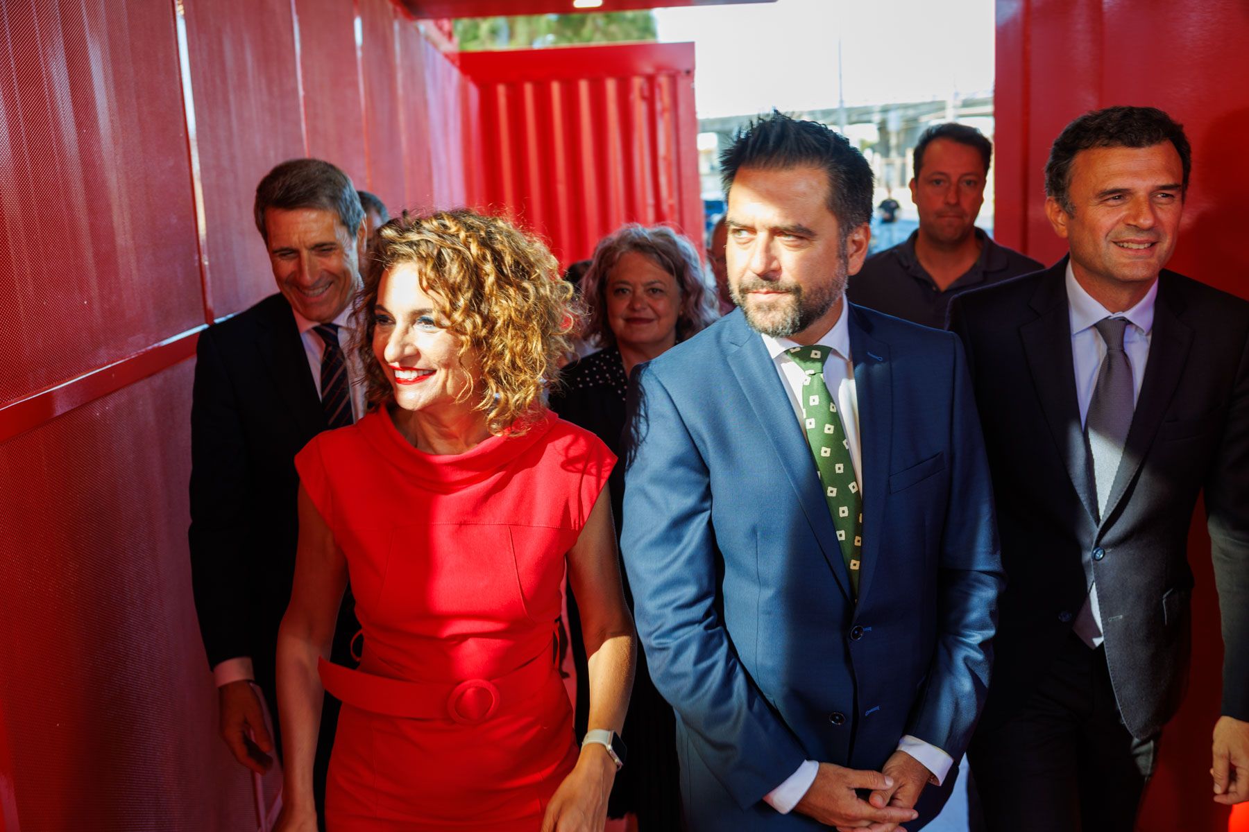 María Jesús Montero, con el alcalde Bruno García al fondo, en una imagen reciente.