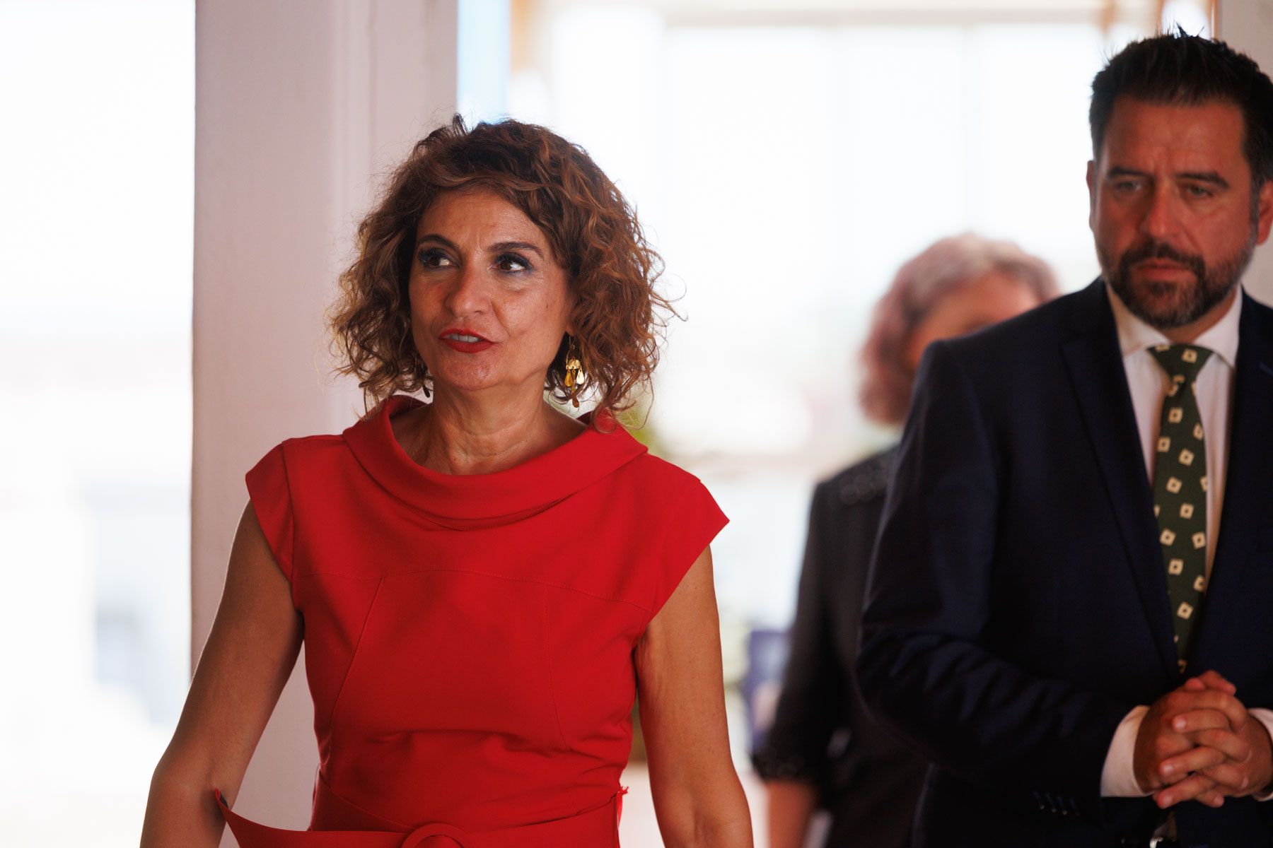 María Jesús Montero en su visita a Cádiz.