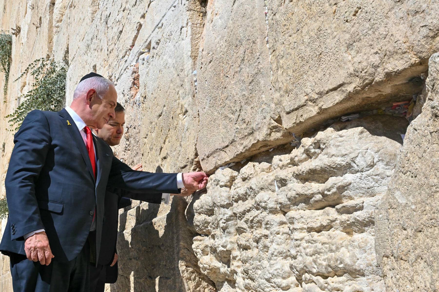 Netanyahu, en el Muro de las Lamentaciones.