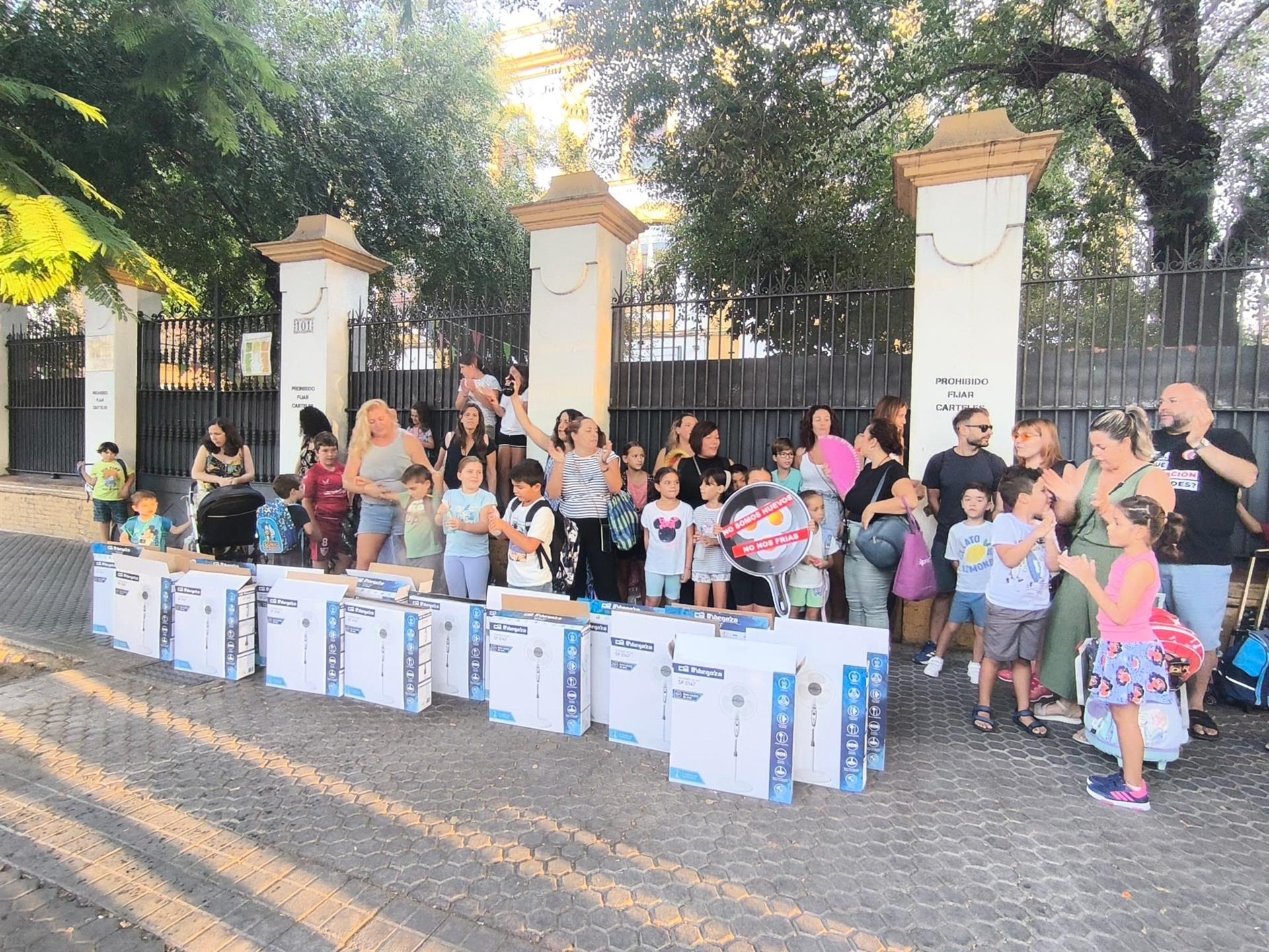Protesta en el CEIP Borbolla.
