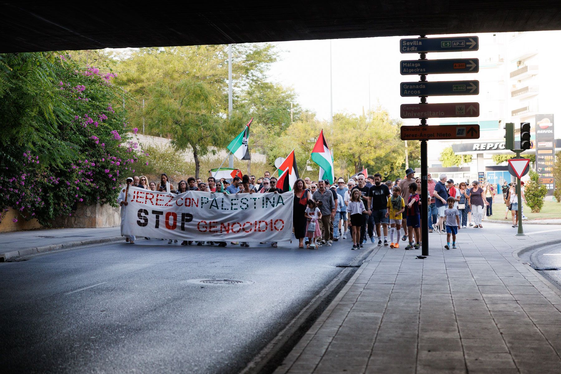  Jerez llena las calles para exigir el fin del genocidio en la Franja de Gaza
