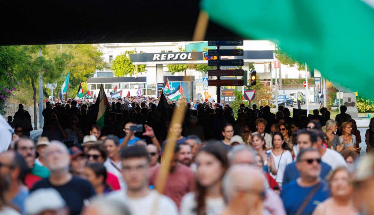  Jerez llena las calles para exigir el fin del genocidio en la Franja de Gaza