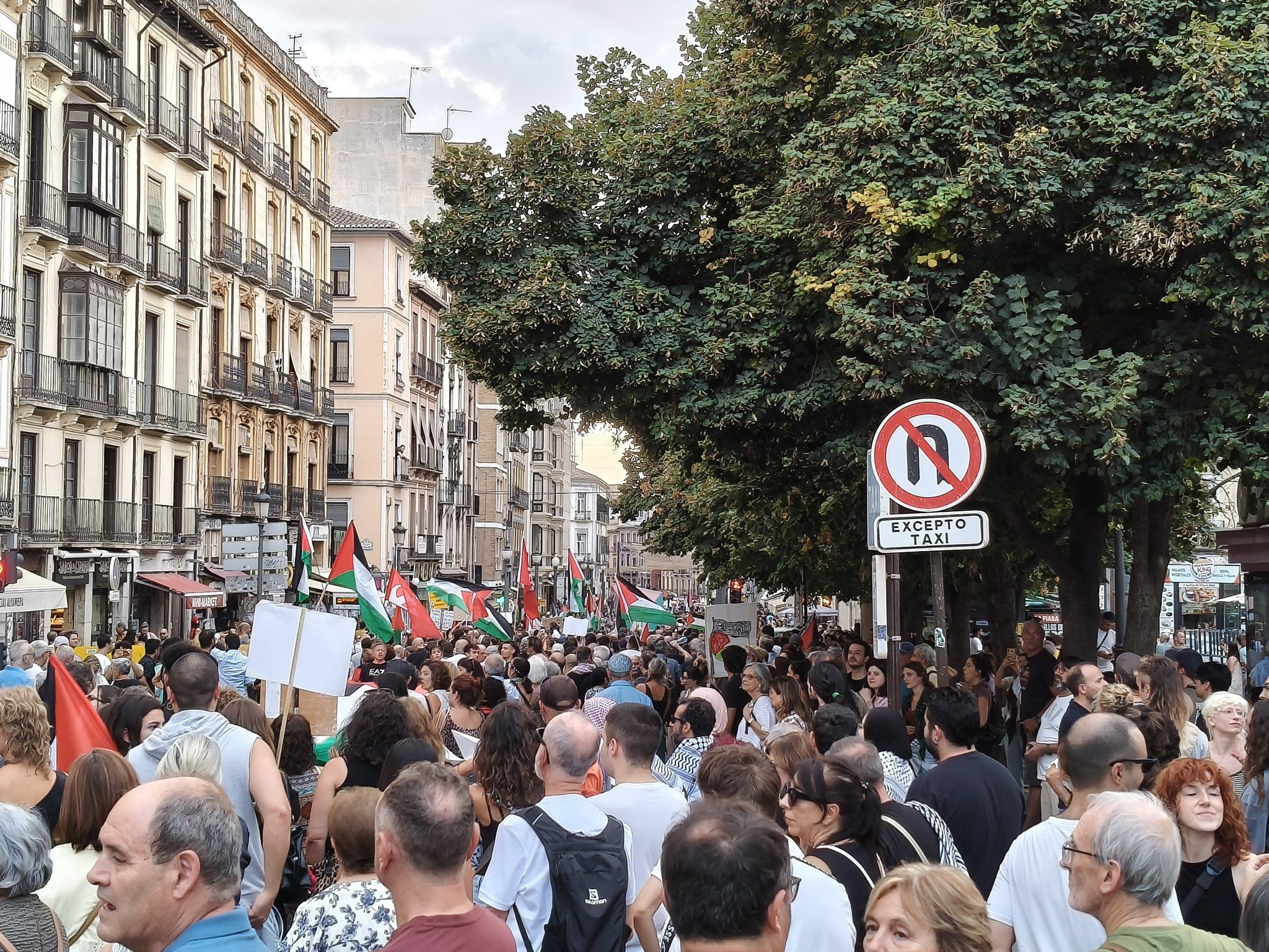 Unas 4.000 personas se manifiestan en Granada para exigir el fin del "genocidio" en Palestina.