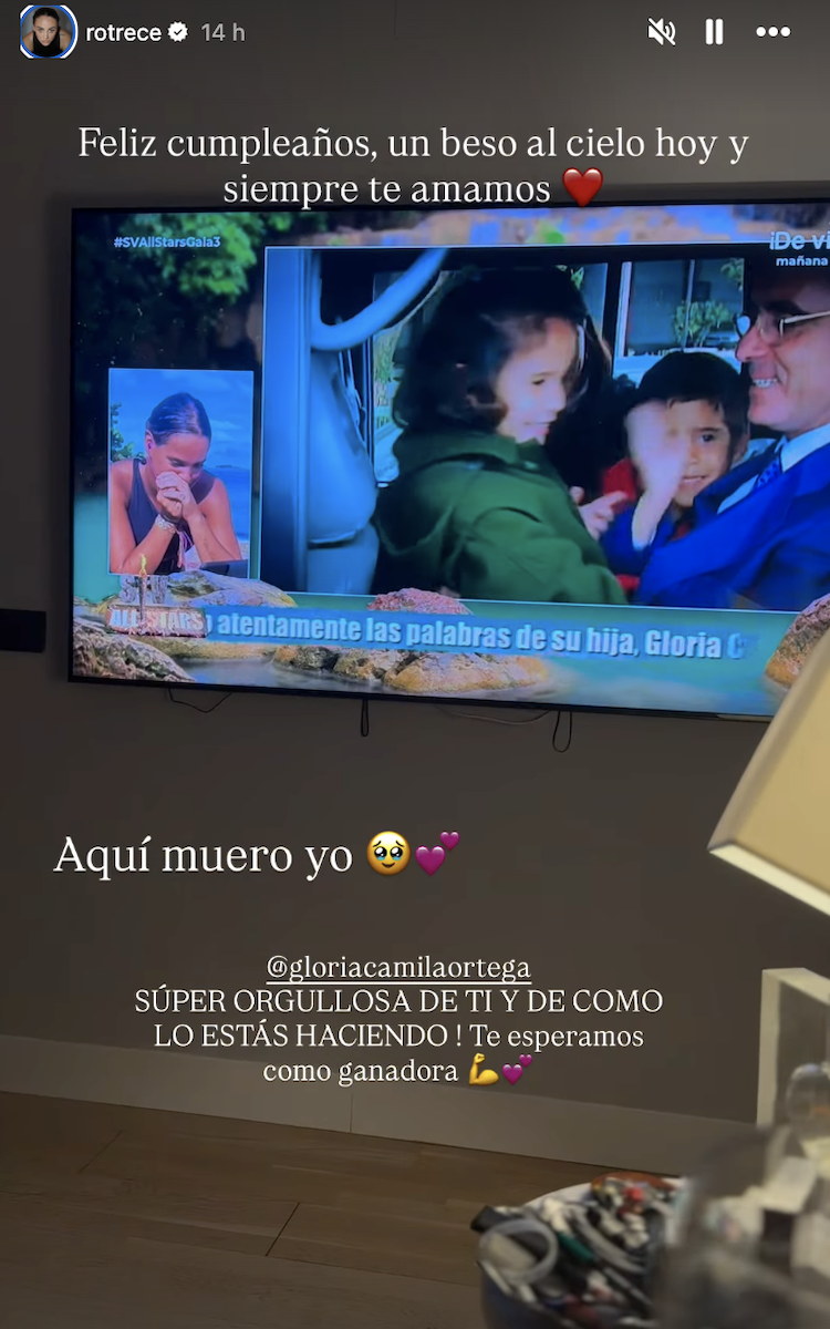 Felicitación de Rocío Flores a su tía, Gloria Camila.