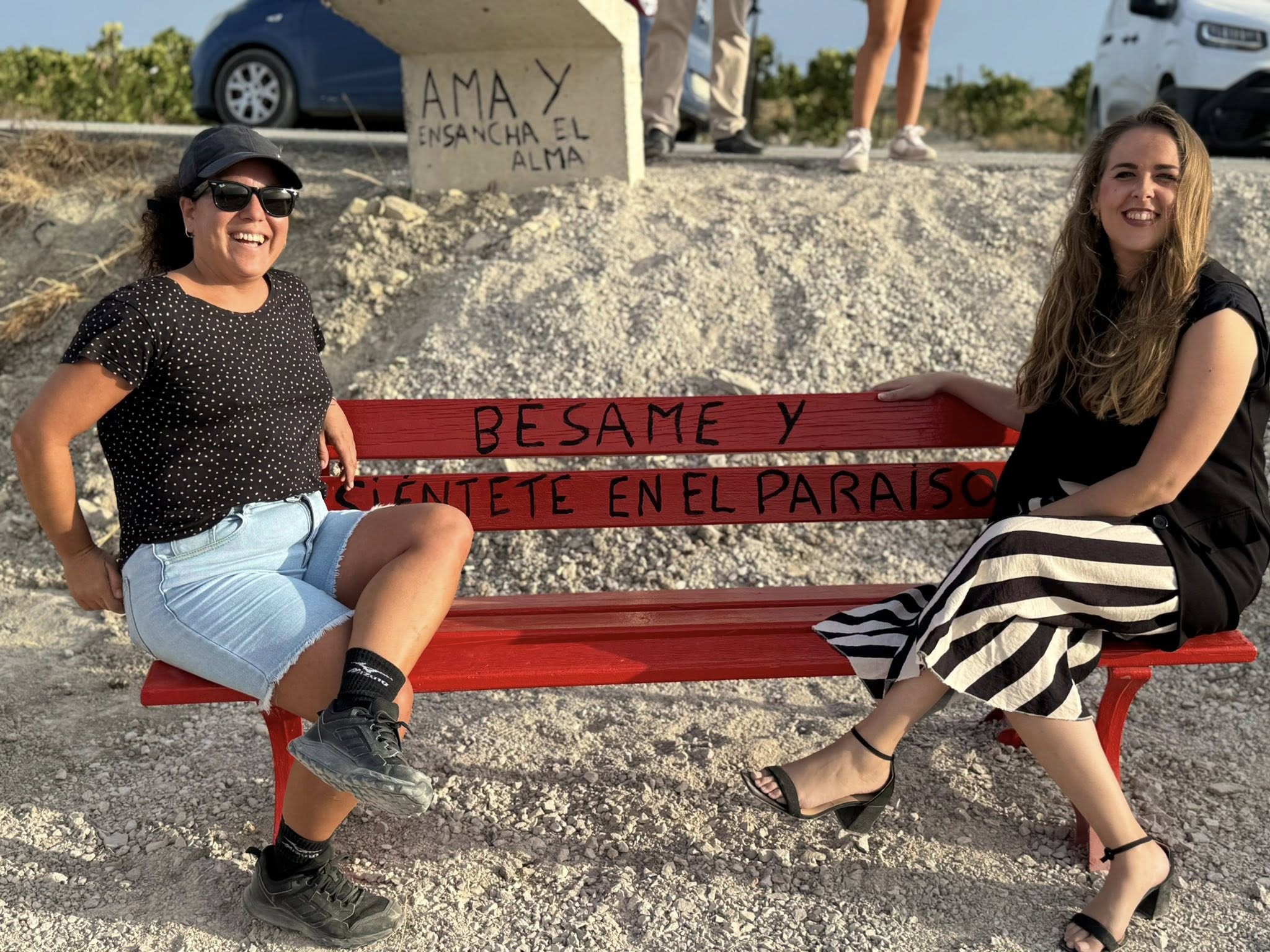 Así son los nuevos bancos miradores en Trebujena. Así son los nuevos bancos miradores en Trebujena.