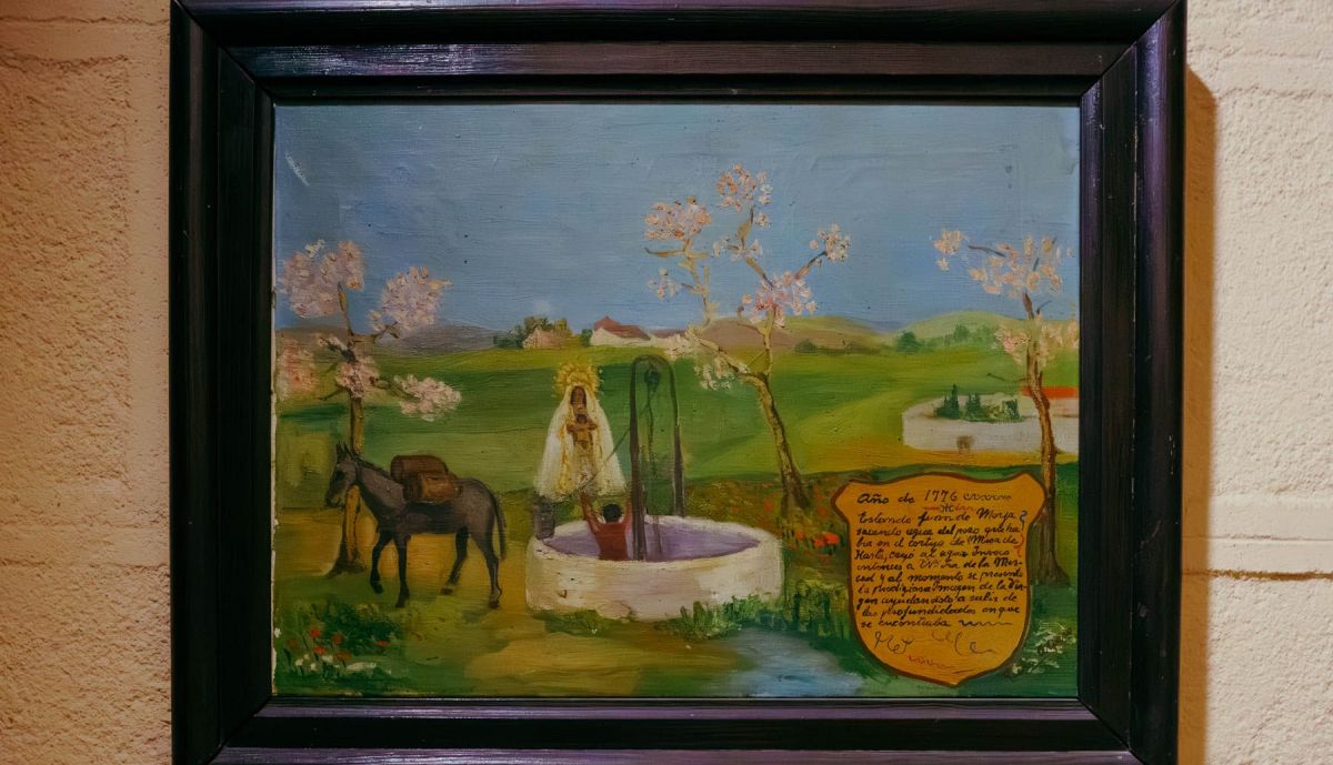 Uno de lso exvotos expuestos en la basílica. 