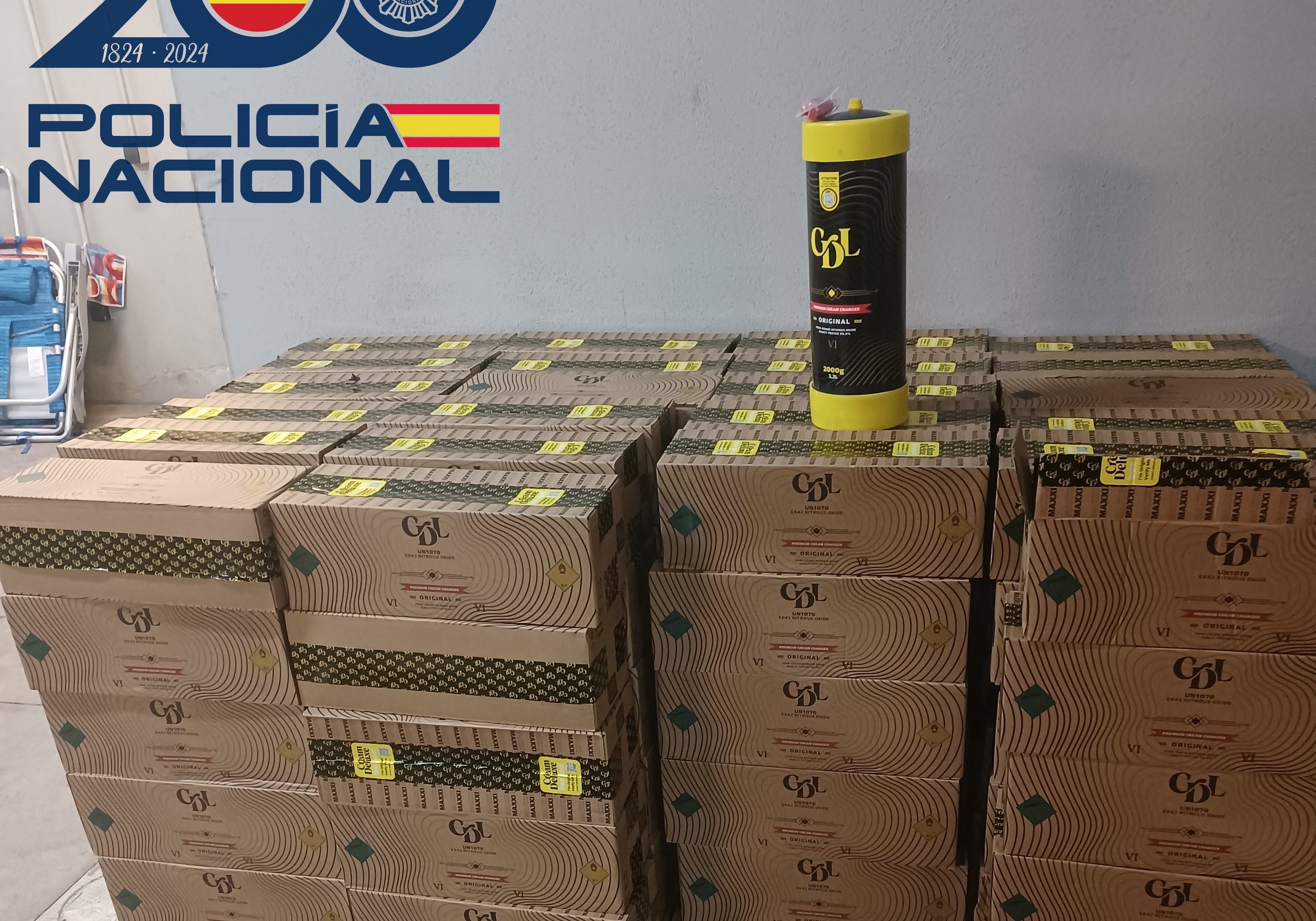 Bombonas de gas de la risa.