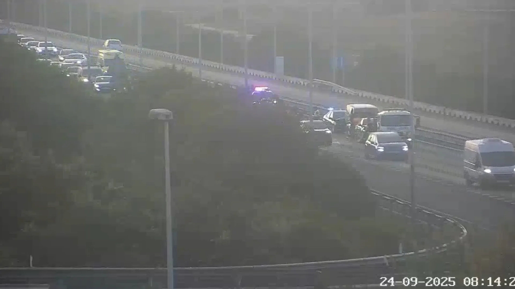 Imagen del accidente a través de la cámara de la DGT.