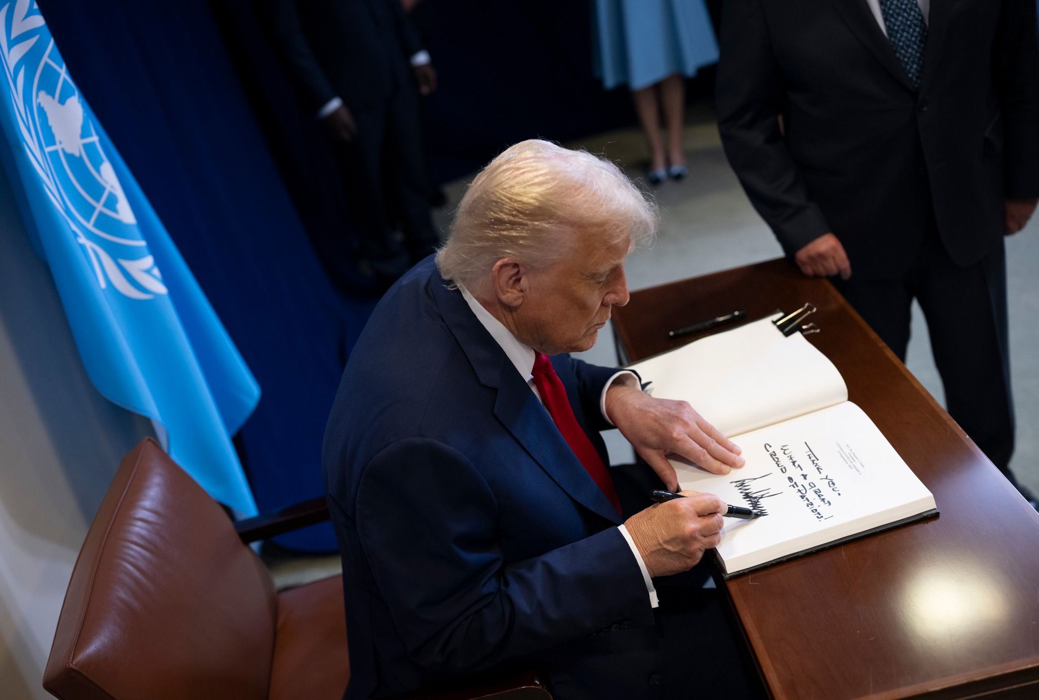 Donald Trump durante la cumbre de la ONU.