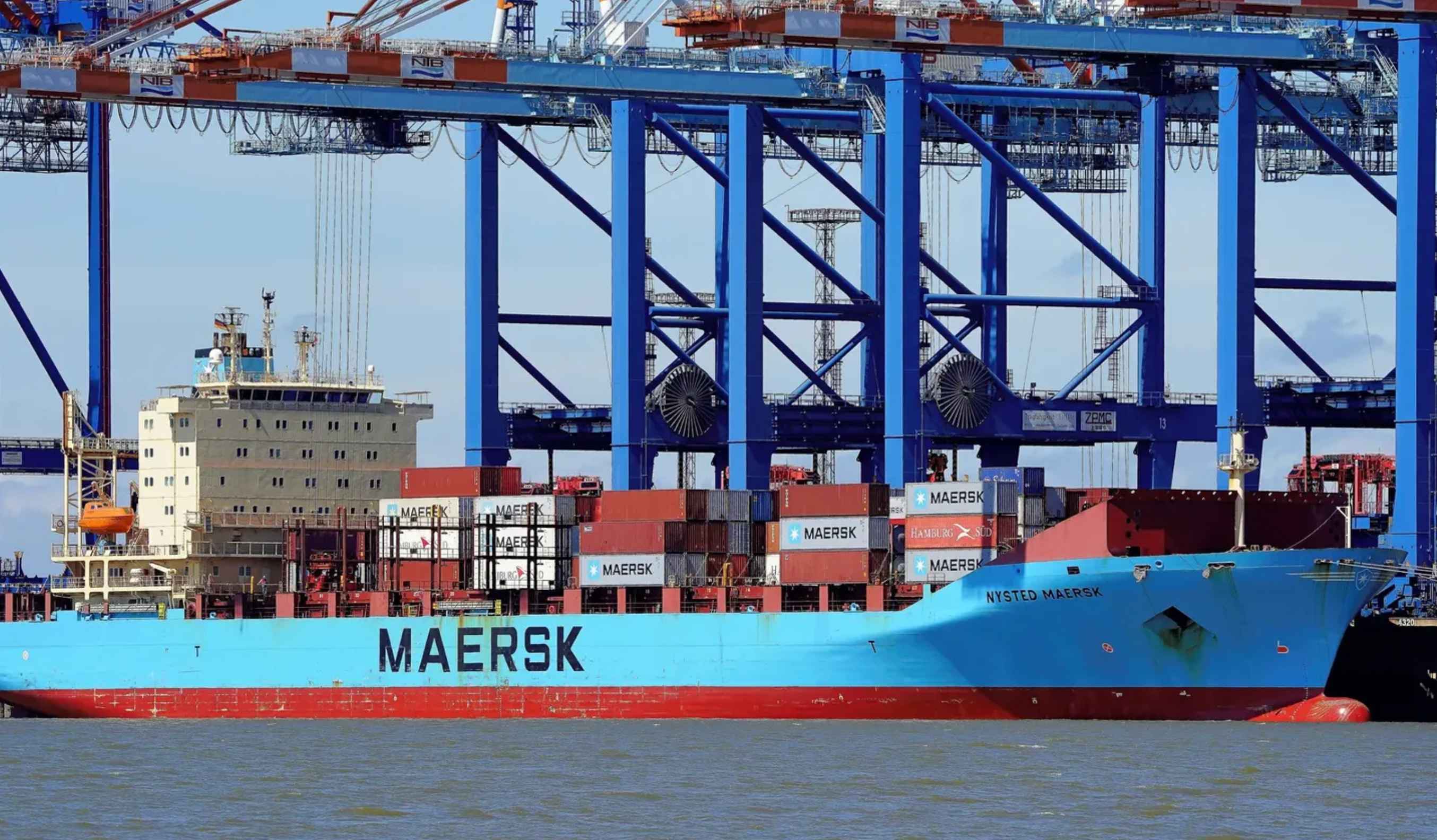 Un buque de la naviera Maersk. Un buque de la naviera Maersk.