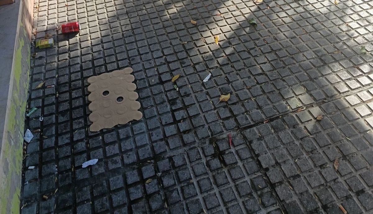 Suciedad en la calle.