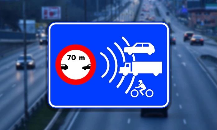 La nueva señal de Tráfico para medir la distancia de seguridad. 