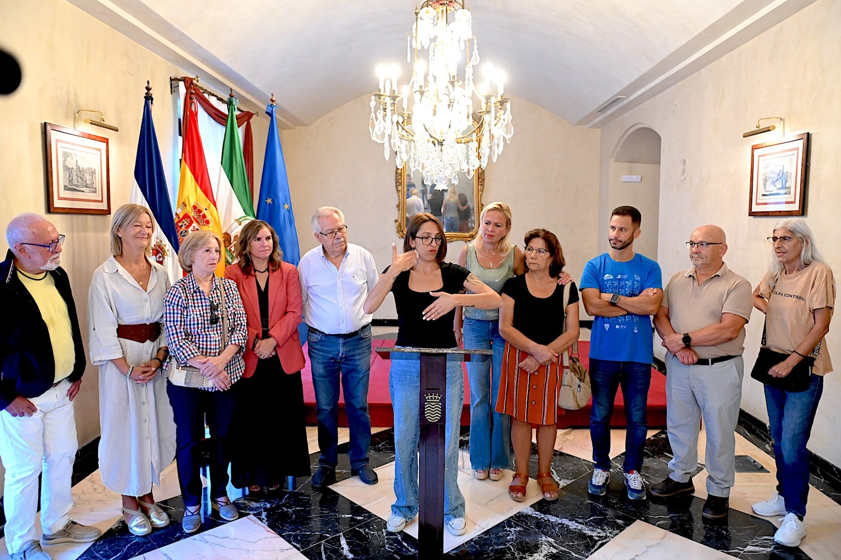 Acto por la Semana Internacional de Personas Sordas en el Ayuntamiento de Jerez.
