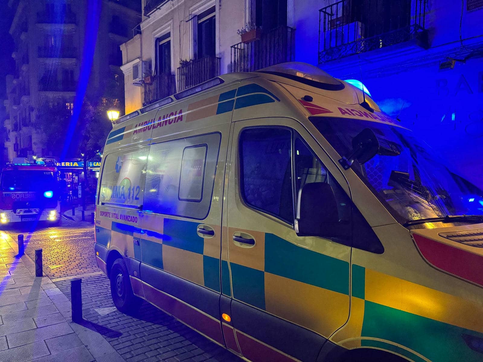 Intervención de Emergencias en Madrid, la pasada noche.