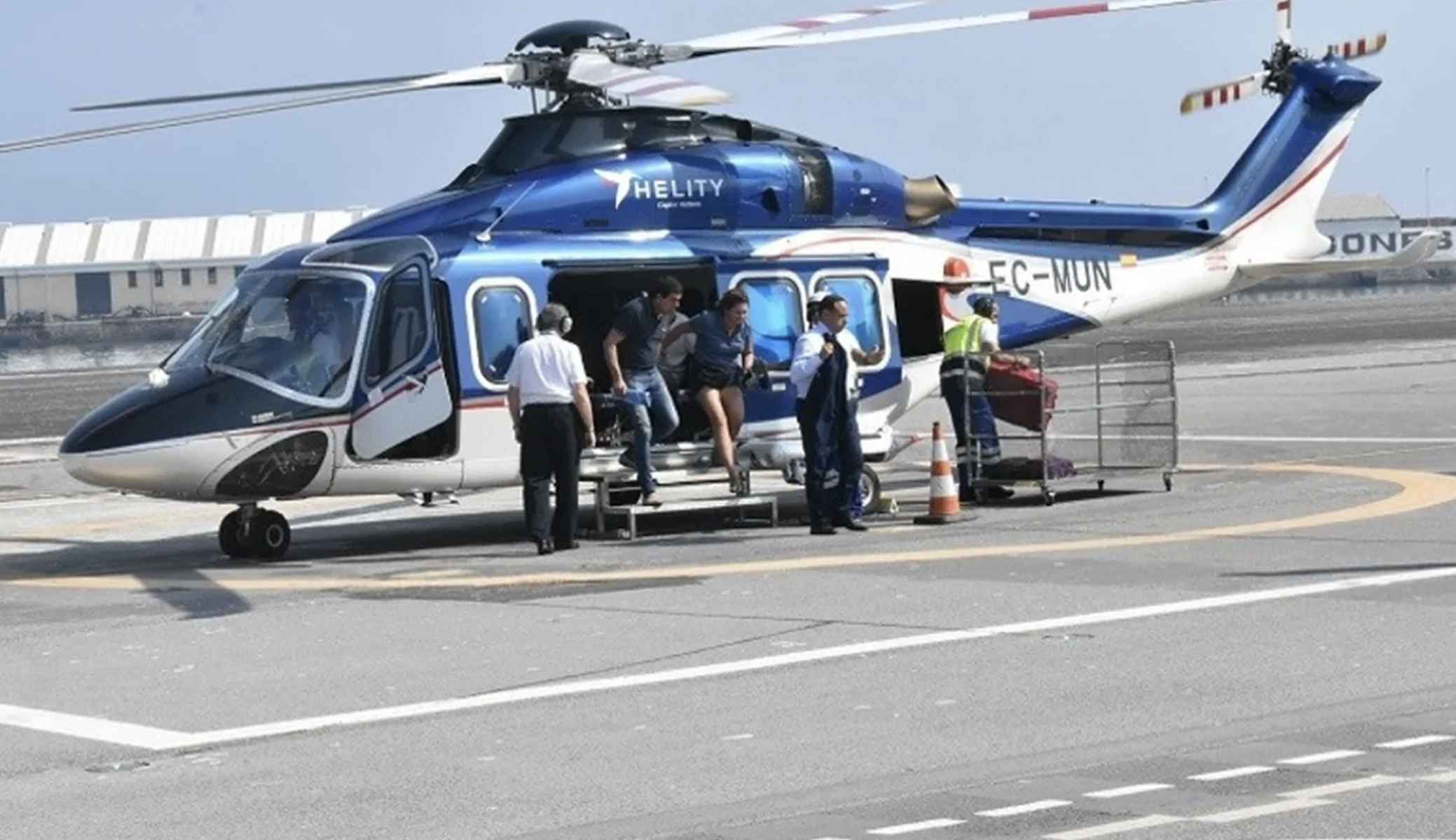 Helicóptero que realiza vuelos de Algeciras a Ceuta.