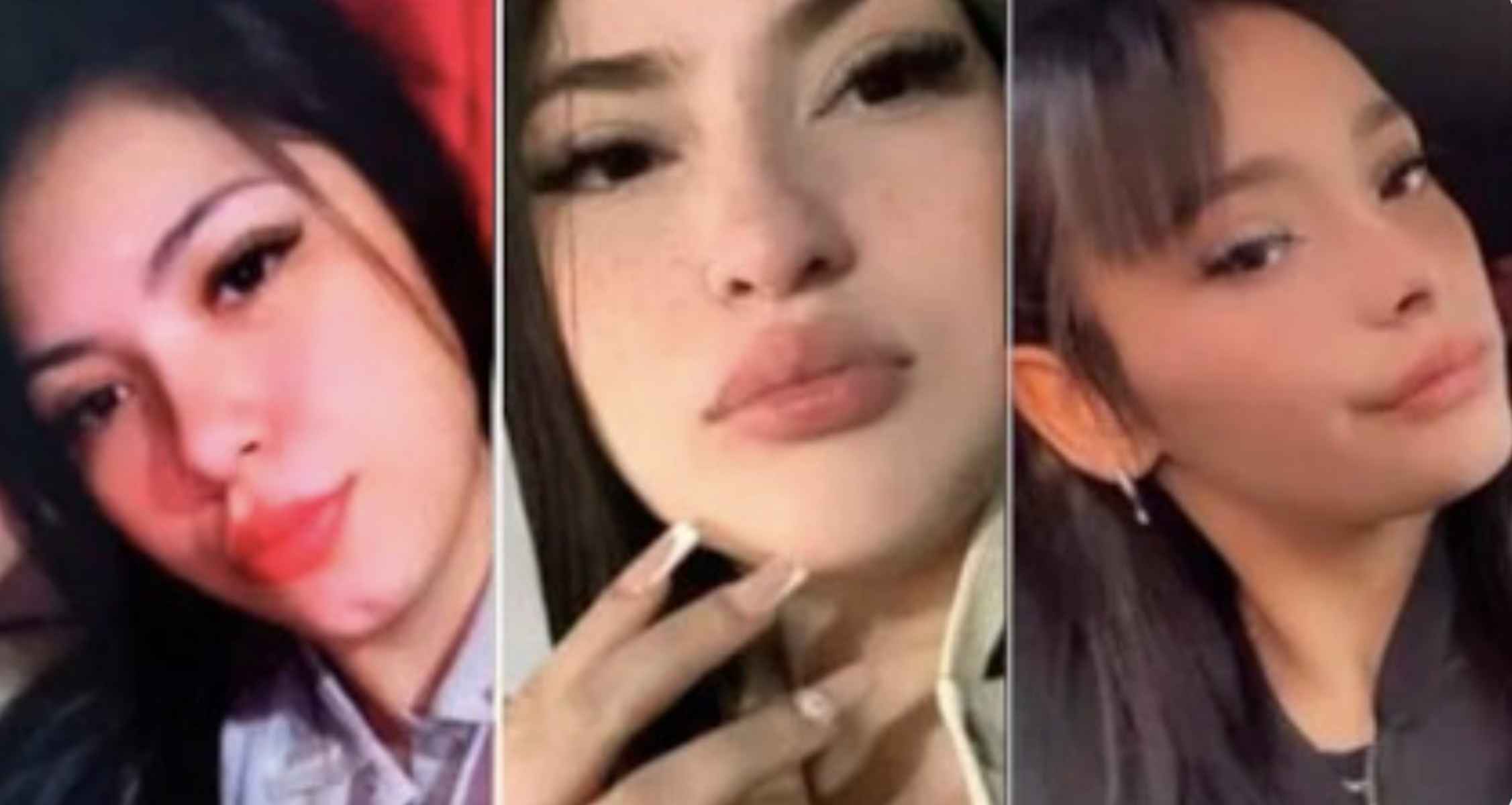 Las tres jóvenes asesinadas en un directo privado de Instagram. Las tres jóvenes asesinadas en un directo privado de Instagram.
