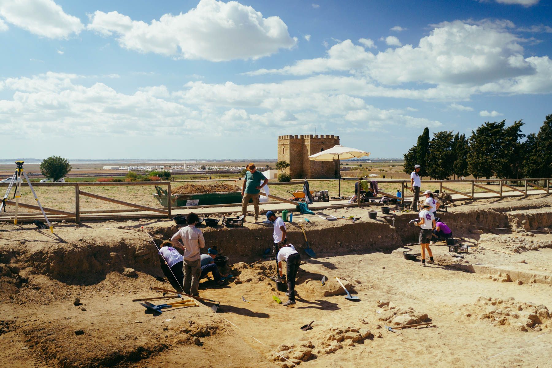Excavaciones en la zona norte del yacimiento arqueológico de Doña Blanca en El Puerto.
